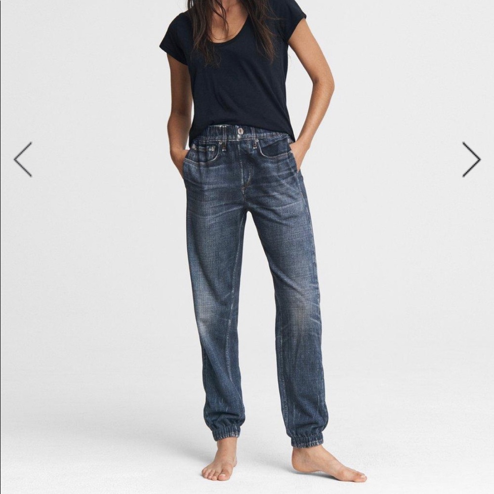 Rag & Bone faux jean Joggers-worn twice. Size M perfect condition.